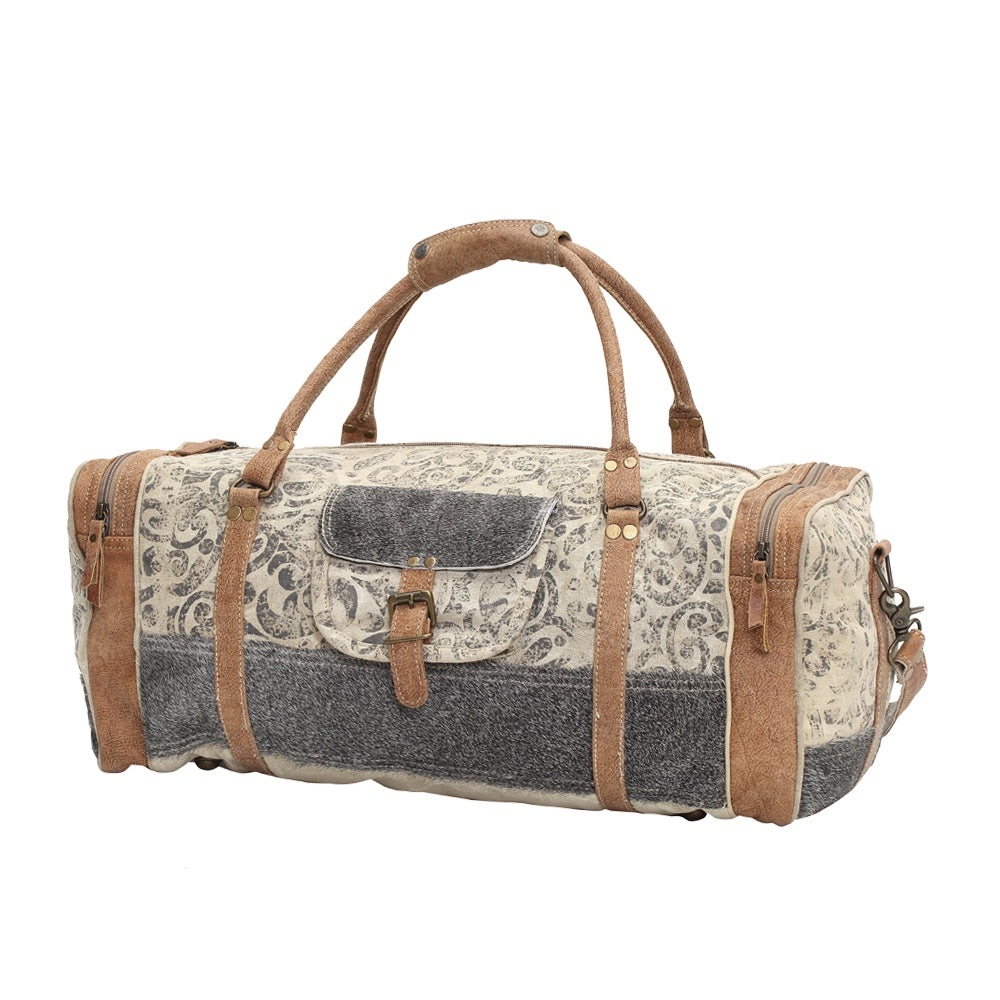 MYRA FLORAL PRINT & HAIR-ON TRAVELLER BAG